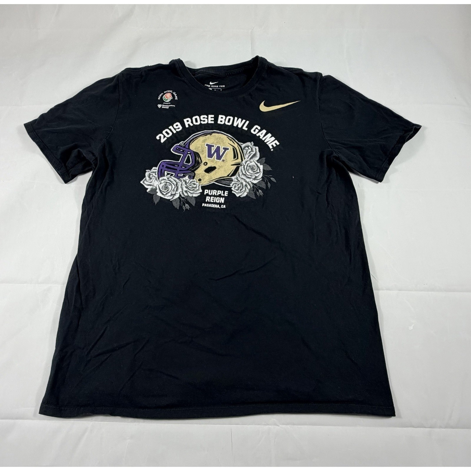 Nike Washington Huskies 2019 Rose Bowl Game Shirt L Black Ncaa Football College